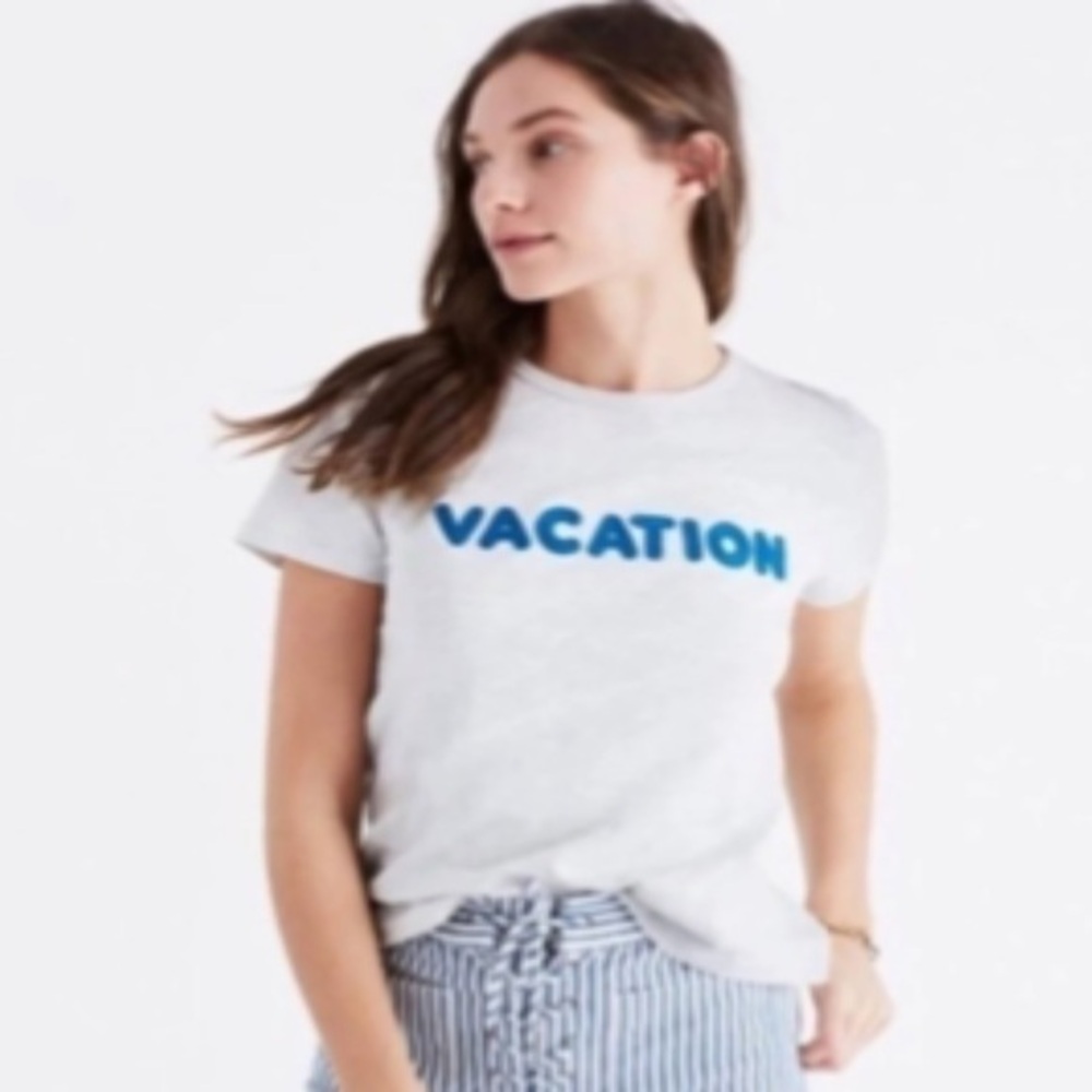Madewell white vacation short sleeve t-shirt size M